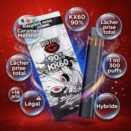 blue zushi kx-60 hybrid 90% – Vape 1 ml